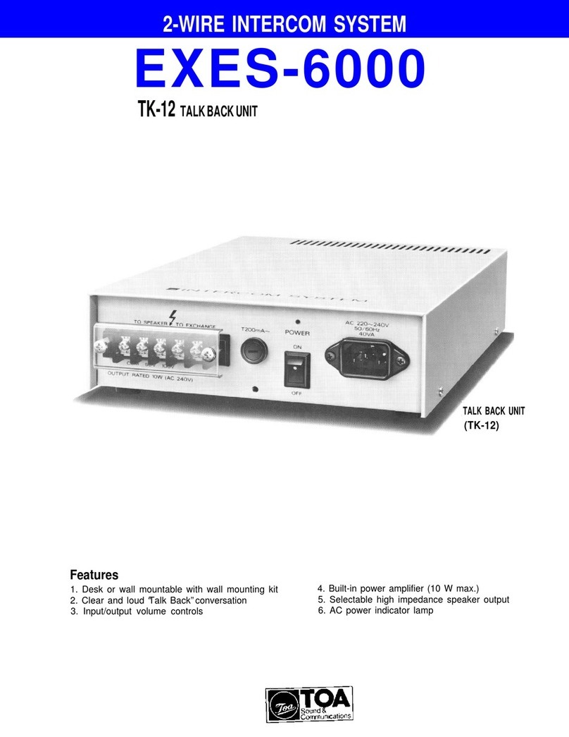 Toa EXES-6000 User manual