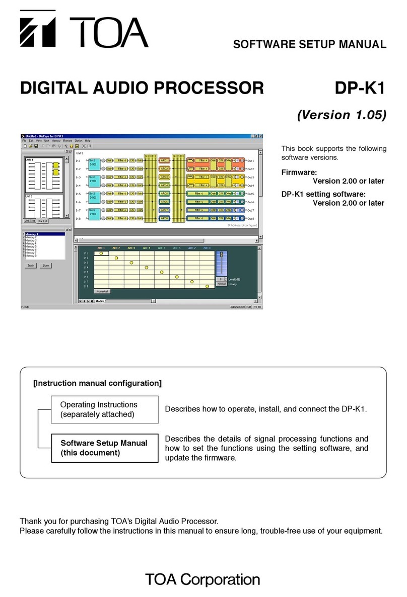 Toa DP-K1 Software setup manual