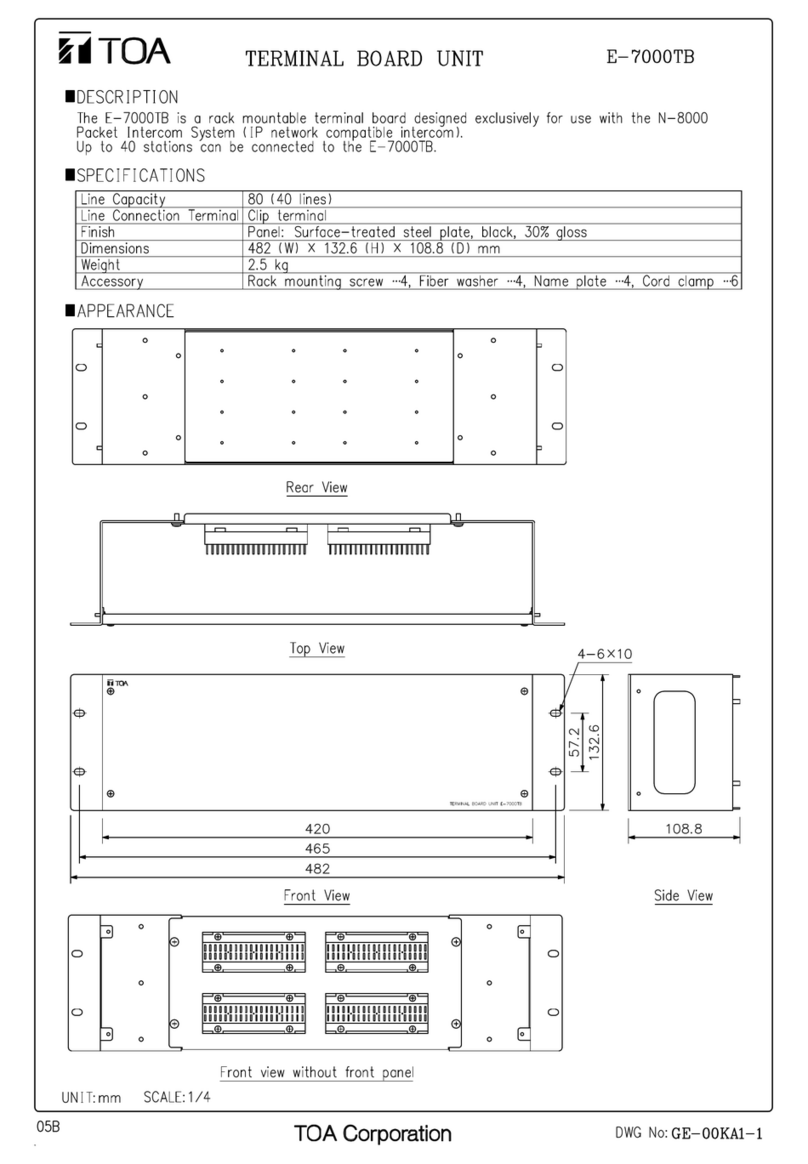 Toa E-7000TB Specifications
