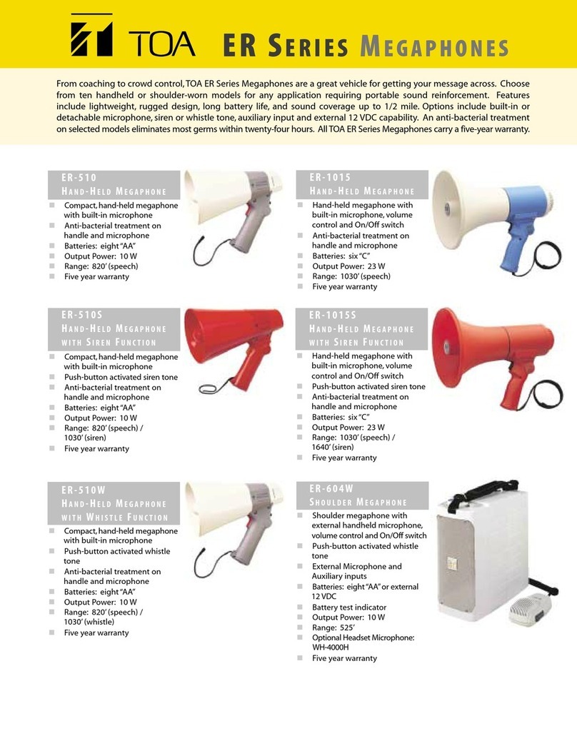 Toa ER-1015 User manual