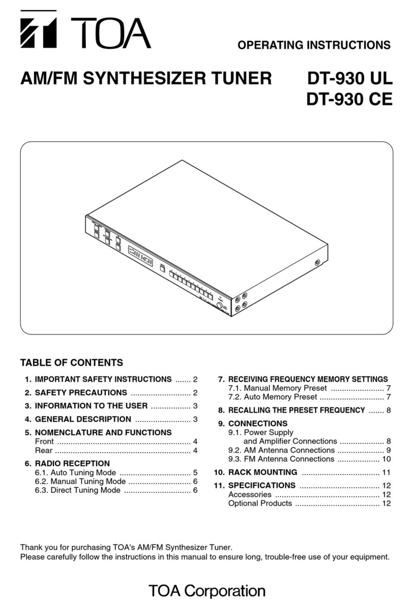 Toa DT-930 User manual