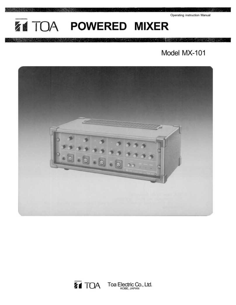 Toa MX-101 Instruction Manual