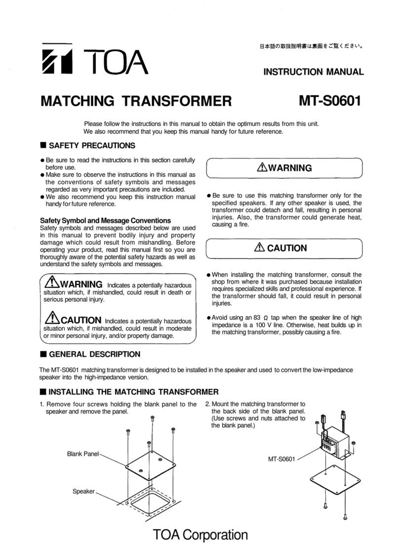 Toa MT-S0601 instruction manual
