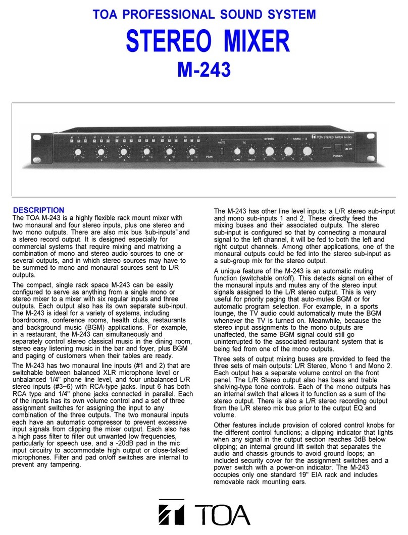 Toa M-243 Specifications