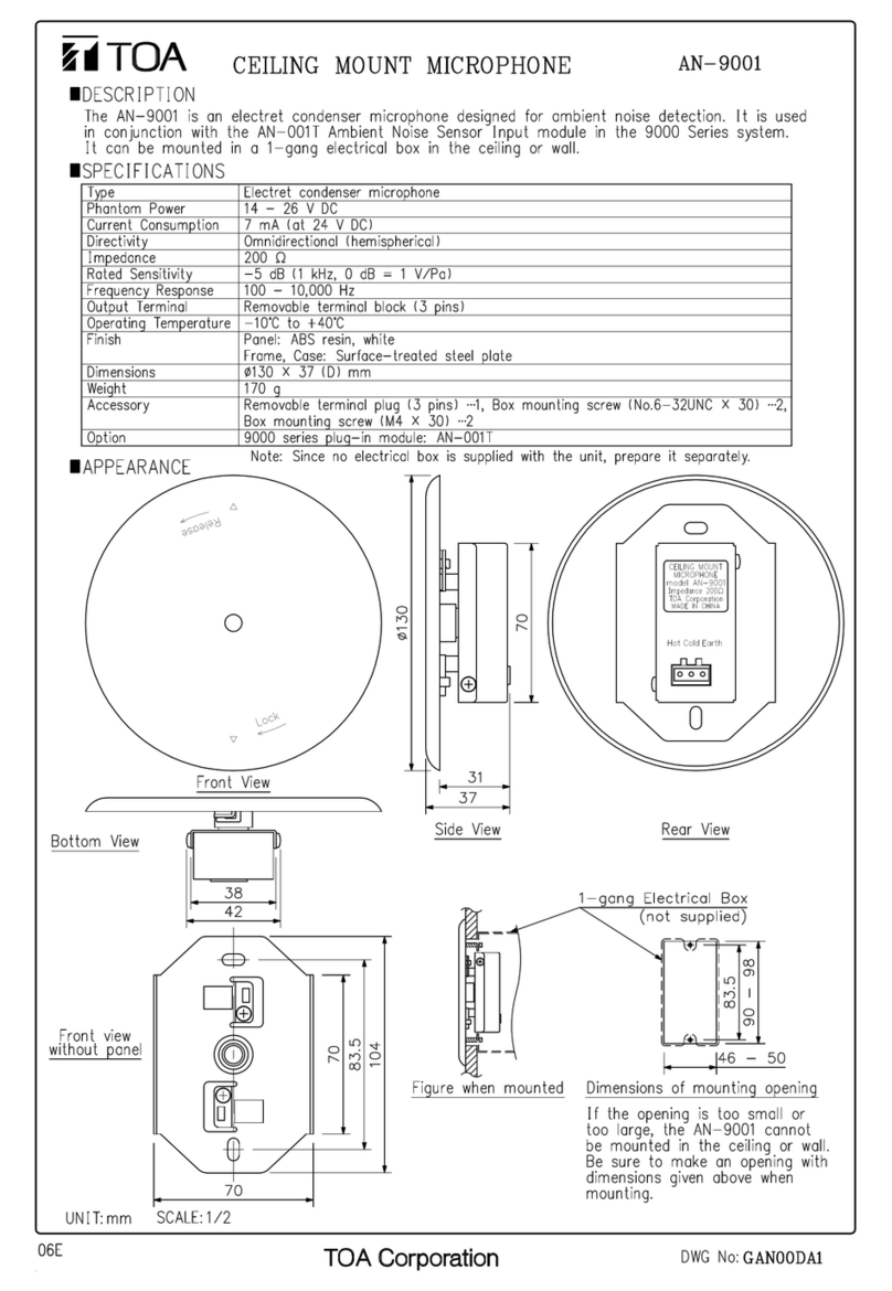 Toa AN-9001 User manual