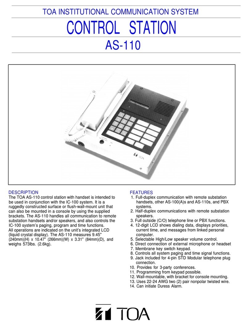 Toa AS-110A Specifications