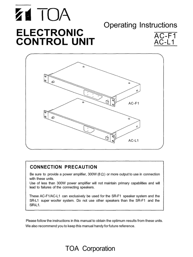 Toa AC-F1 operating instructions