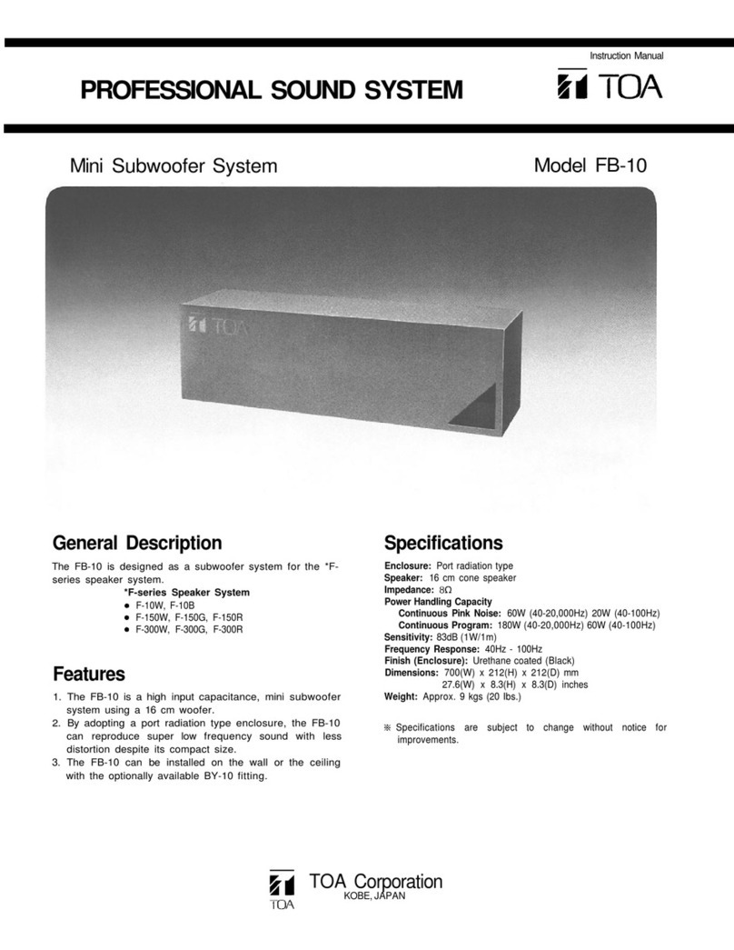 Toa FB-100 user guide