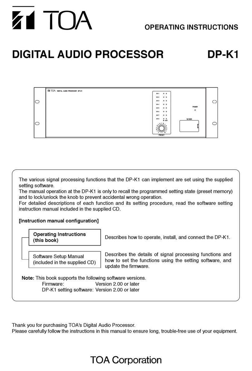 Toa DP-K1 operating instructions Toa DP-K1 operating instructions