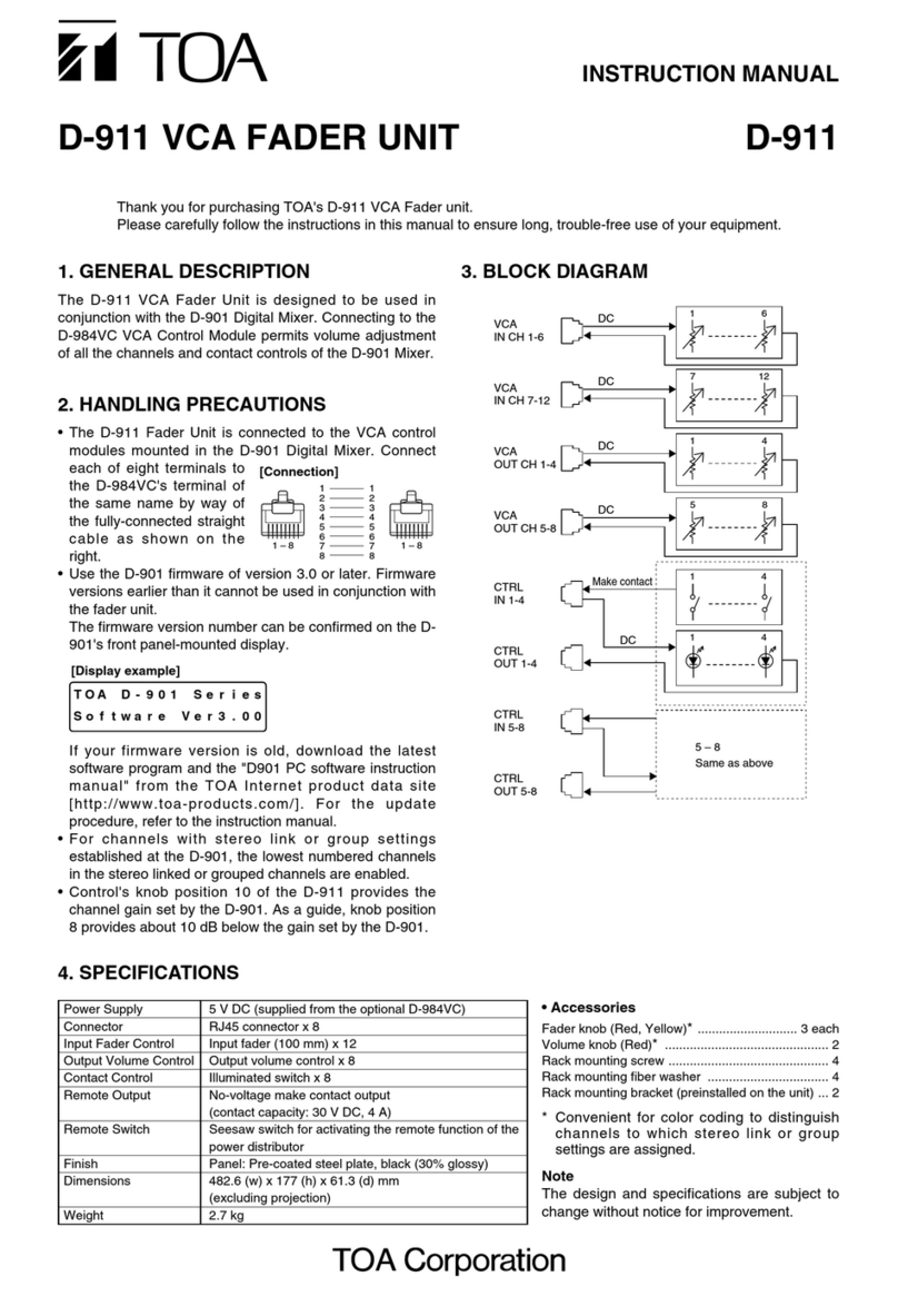 Toa D-911 instruction manual