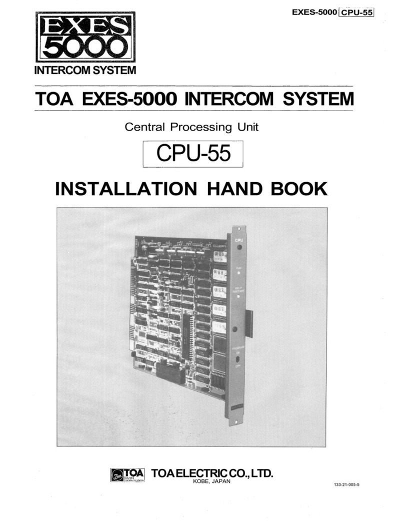 Toa CPU-55 System manual