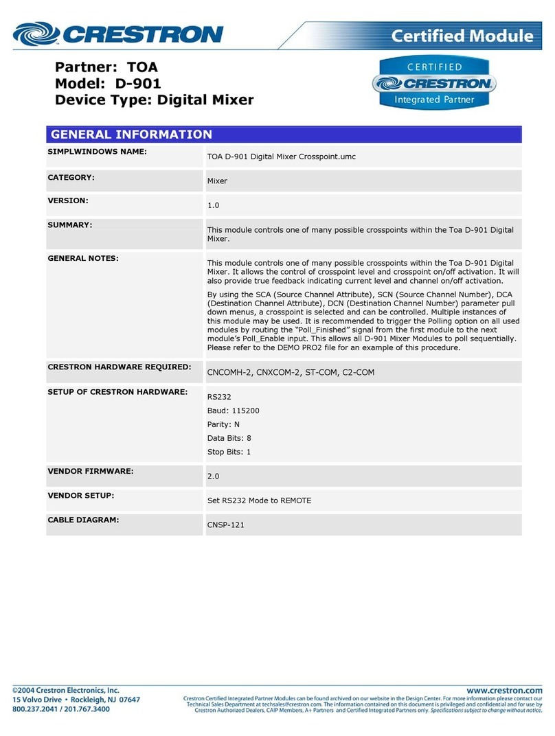 Toa D-901 User manual