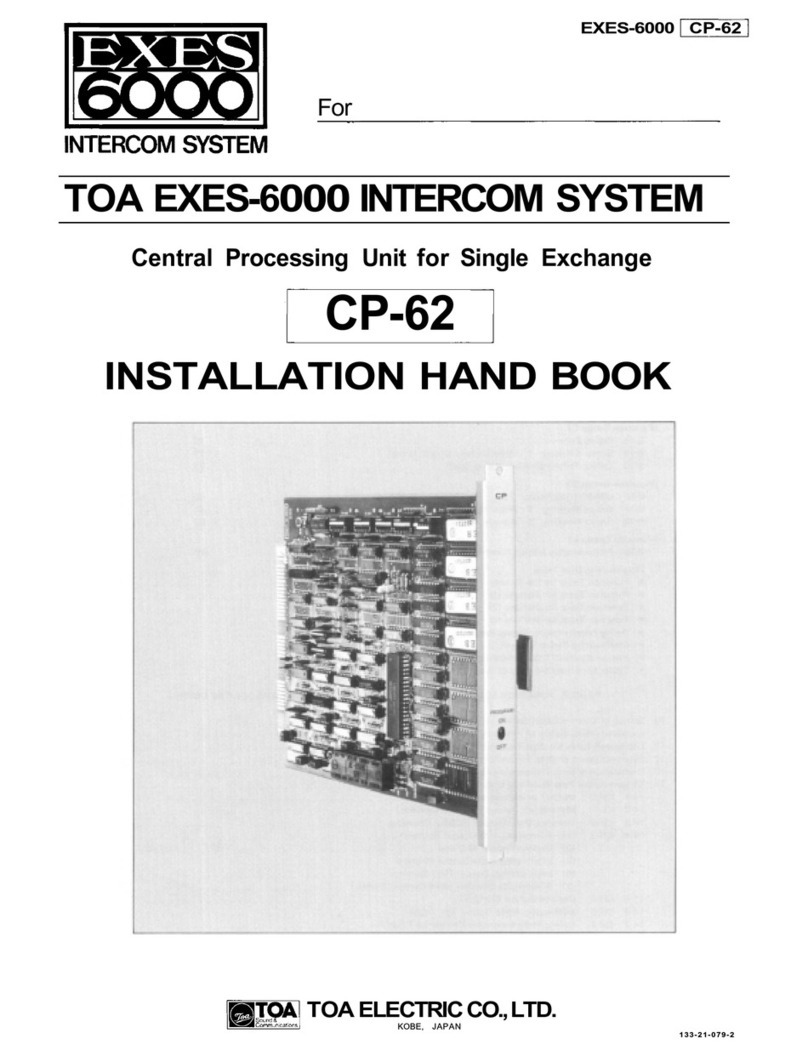 Toa CP-62 System manual