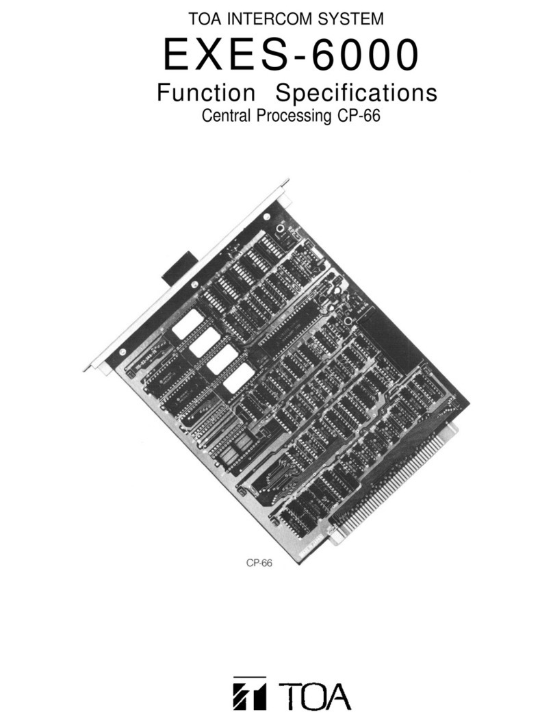 Toa CP-66 Parts list manual