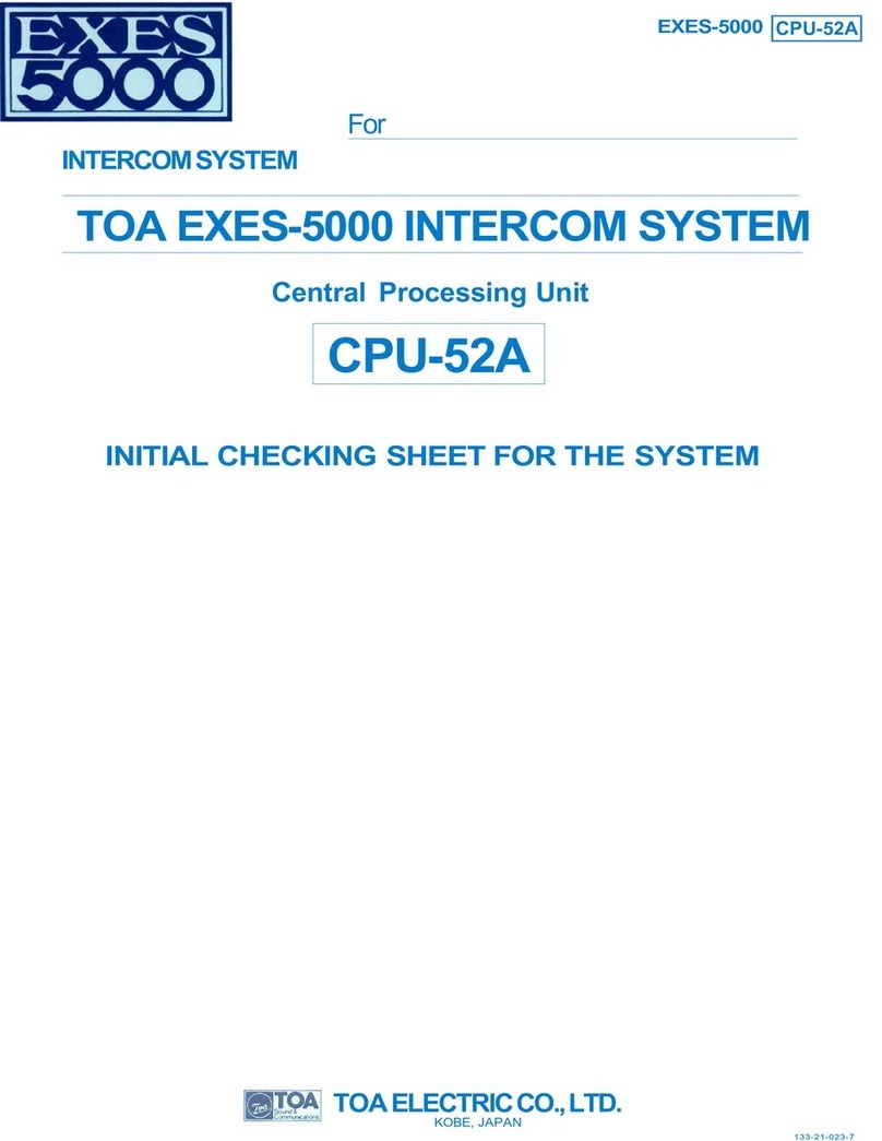 Toa CPU-52A Manual
