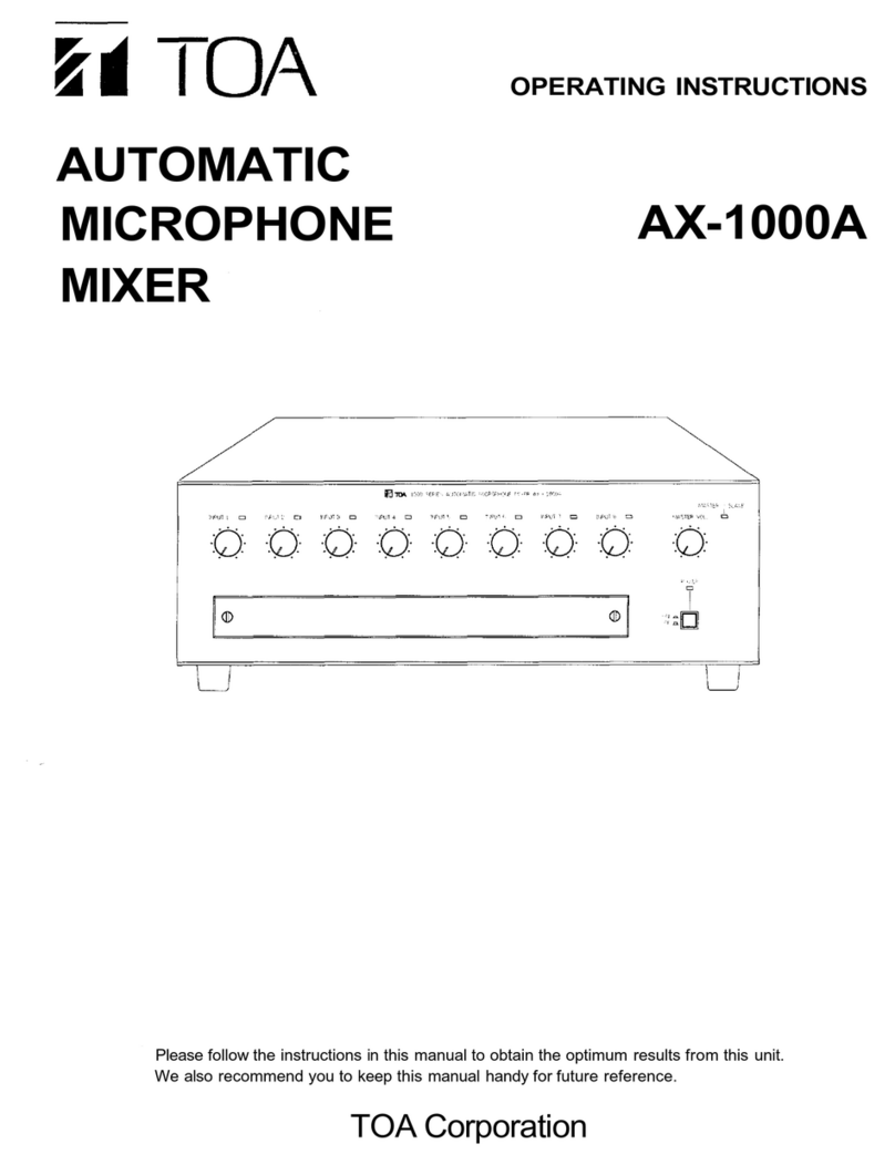 Toa AX-1000A operating instructions