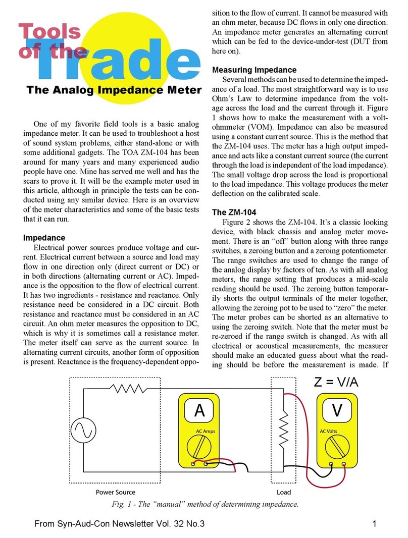 Toa ZM-104 Manual