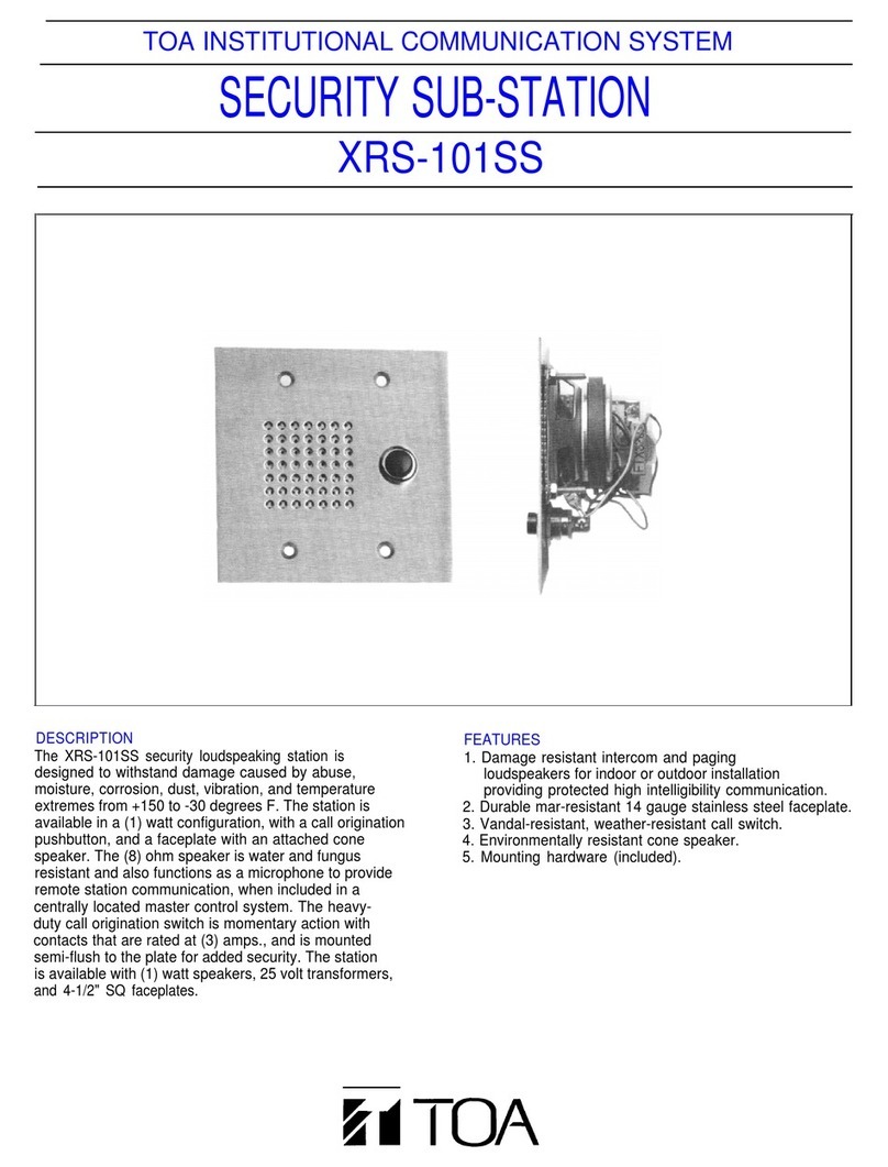 Toa XRS-101SS User manual