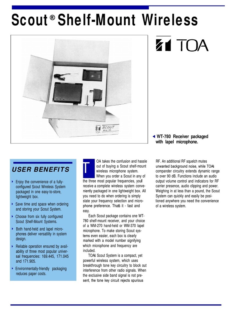 Toa WT-780 User manual