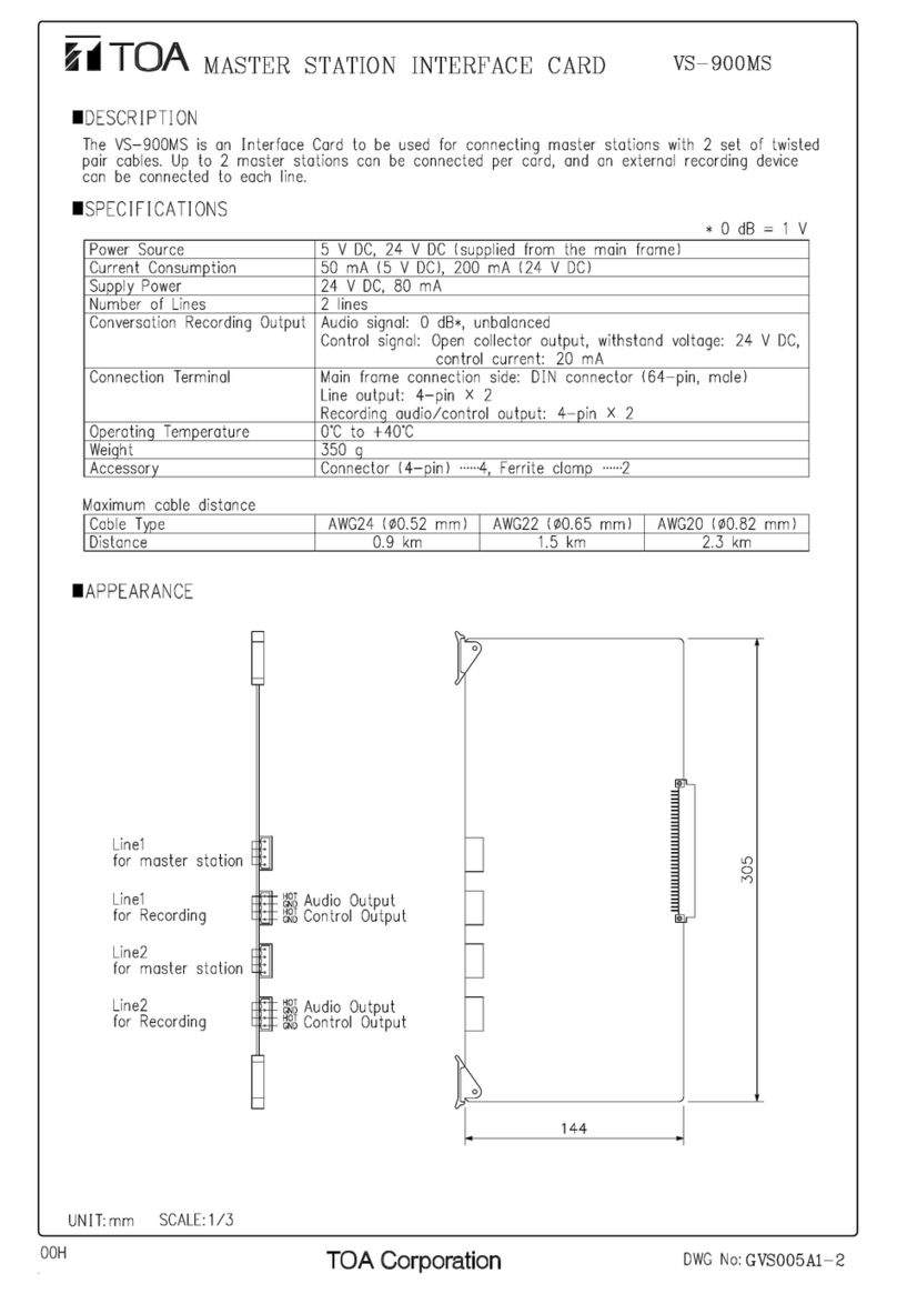 Toa VS-900MS User manual