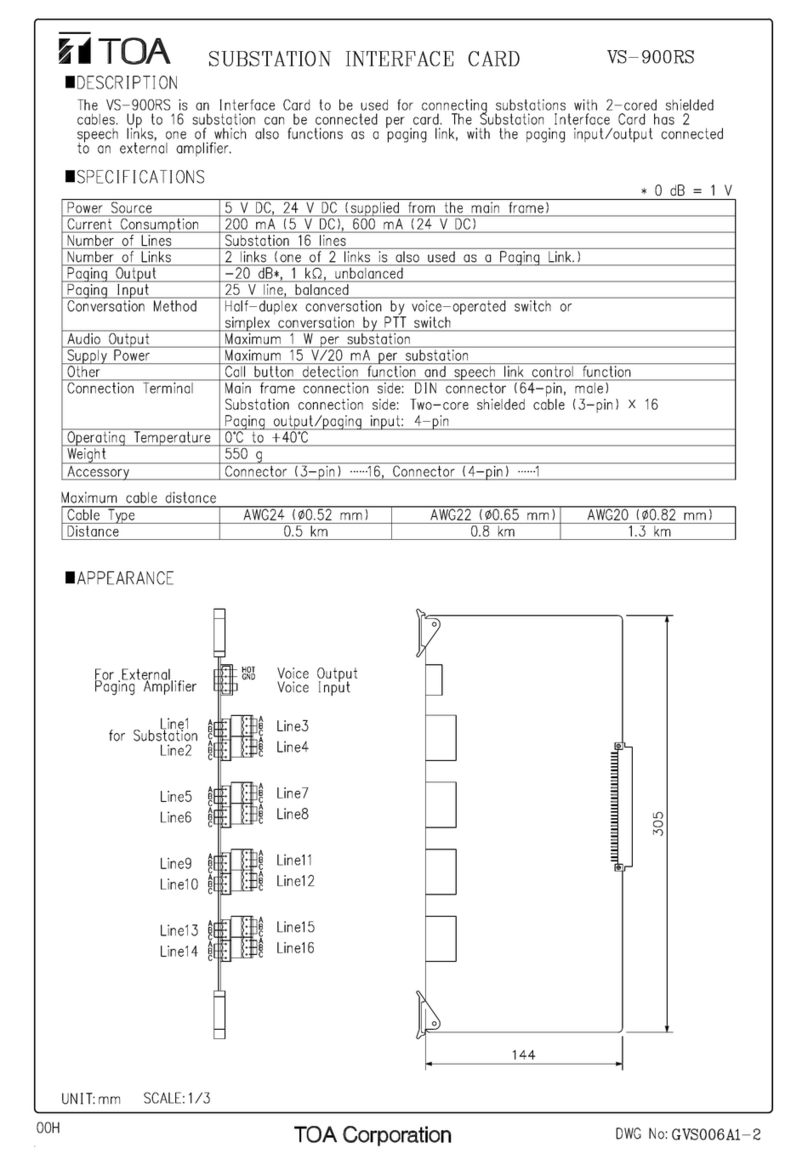 Toa VS-900RS User manual