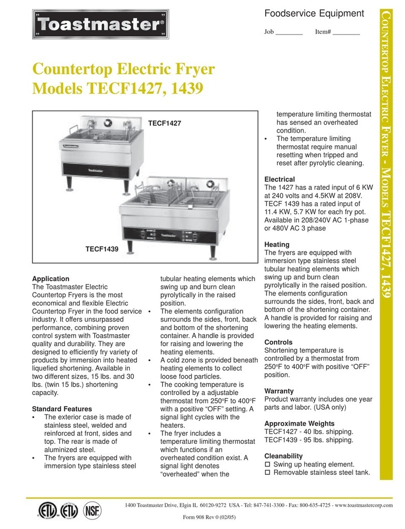 Toastmaster TECF1427 User manual