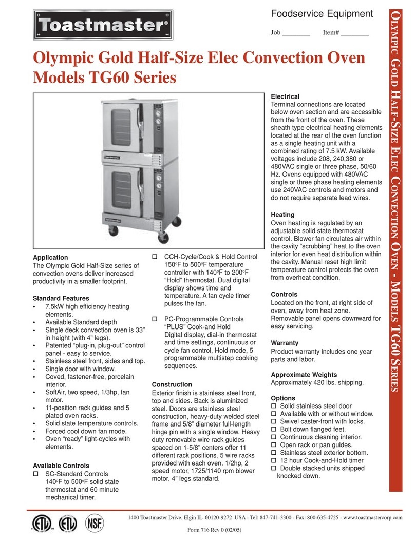Toastmaster TG60 Series brochure Toastmaster TG60 Series brochure