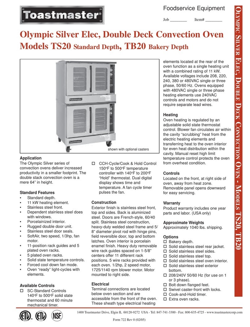 Toastmaster TB20 User manual