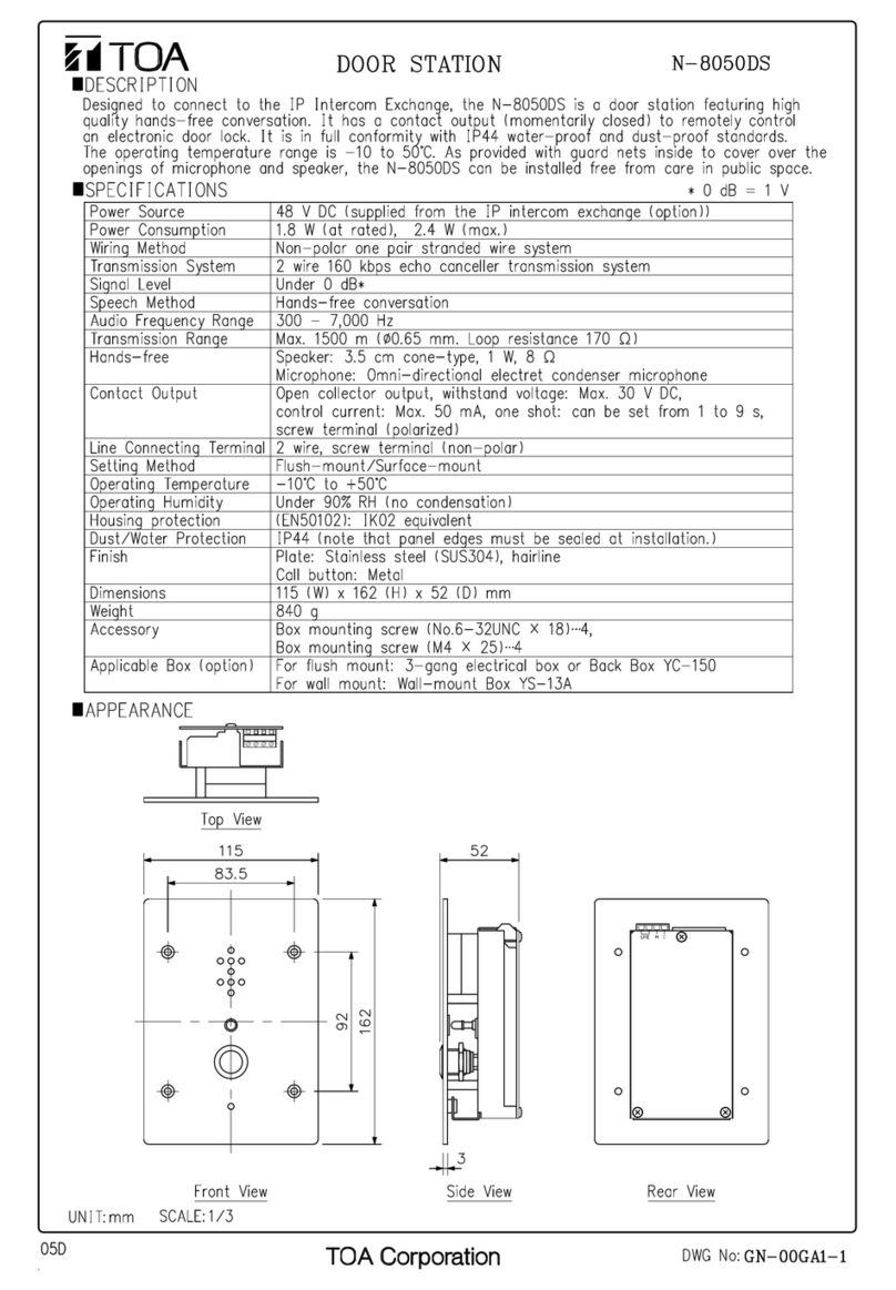 Toa N-8050DS Specifications