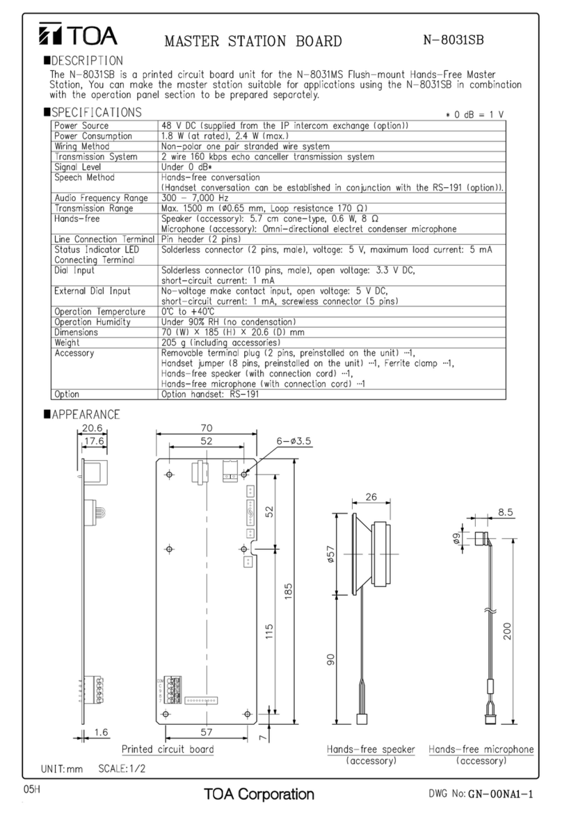 Toa N-8031SB User manual