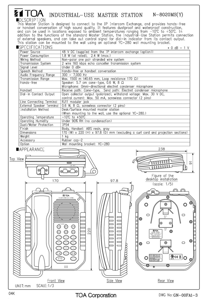 Toa N-8020MS User manual