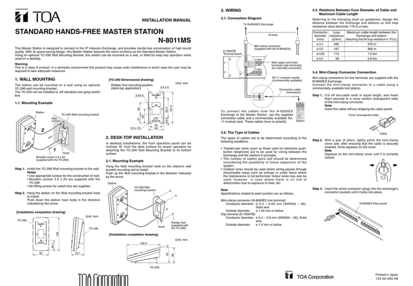 Toa N-8011MS User manual