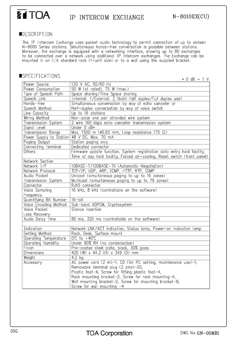 Toa N-8010EX User manual