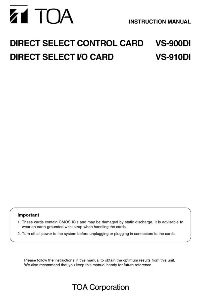 Toa VS-900DI instruction manual