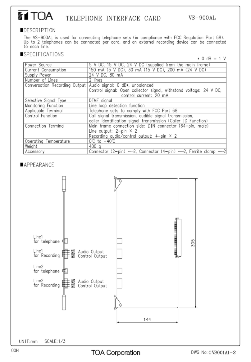 Toa VS-900AL User manual