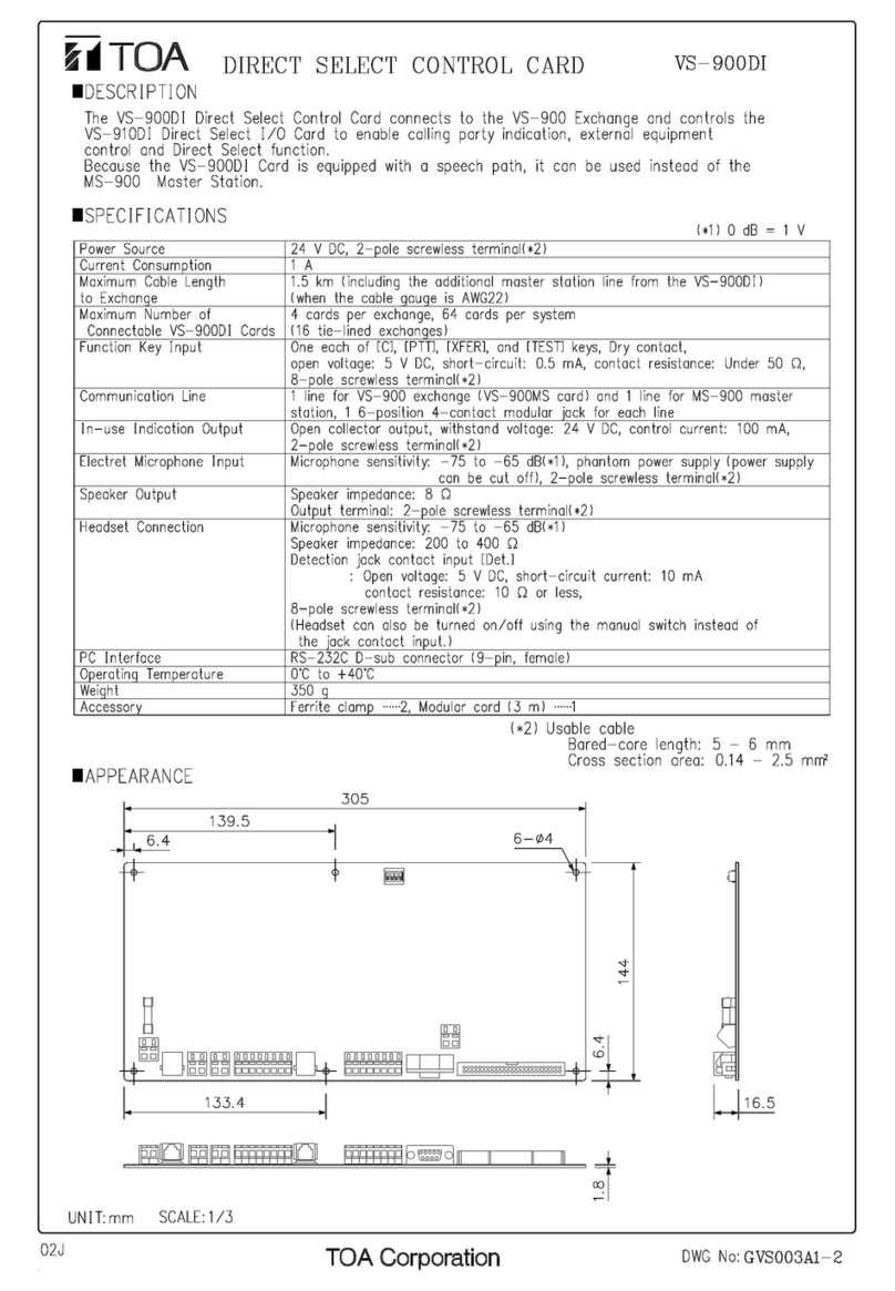 Toa VS-900DI User manual