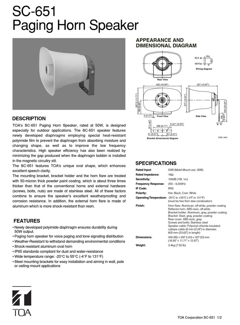 Toa SC-651 Specifications