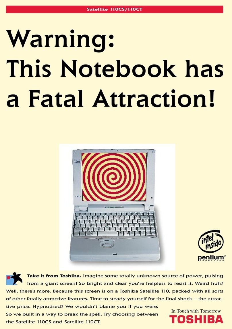 Toshiba 110CS - Satellite - Pentium 100 MHz User manual