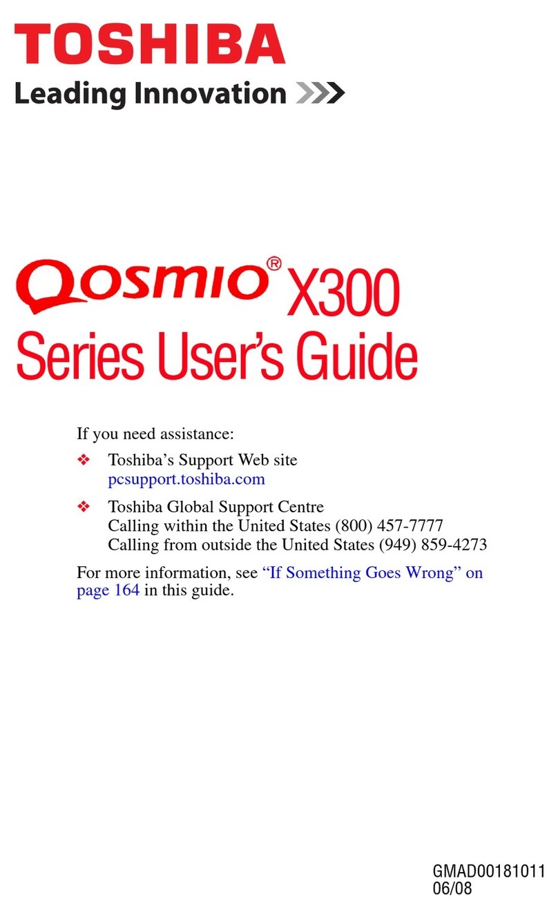 Toshiba Qosmio X305-Q701 user guide