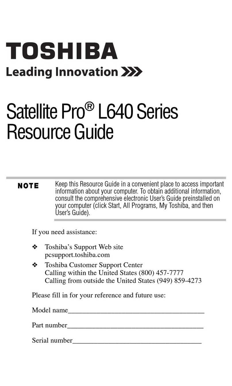 Toshiba Satellite Pro L640-EZ1410 Resource Guide