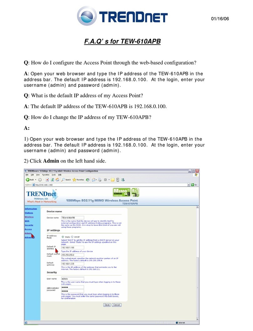 TRENDnet TEW-610APB Instruction Manual