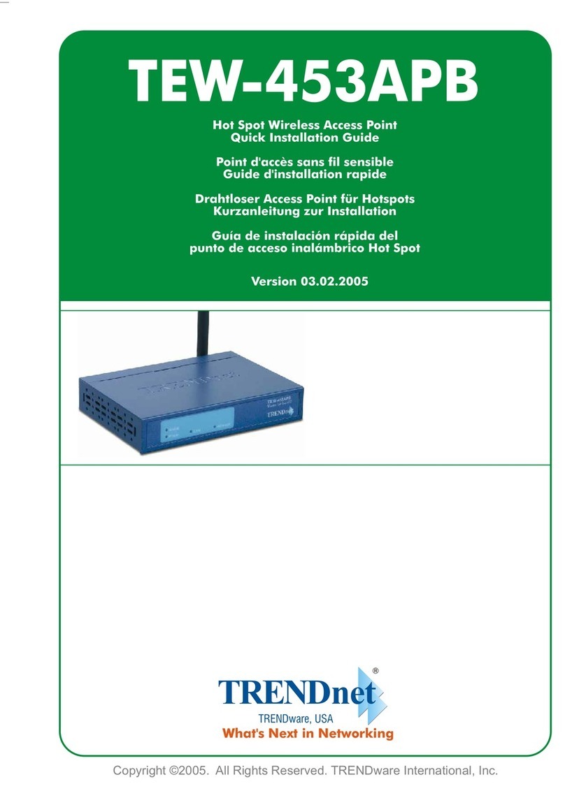 TRENDnet TEW-453APB - 108Mbps Wireless Super G HotSpot Access... User manual