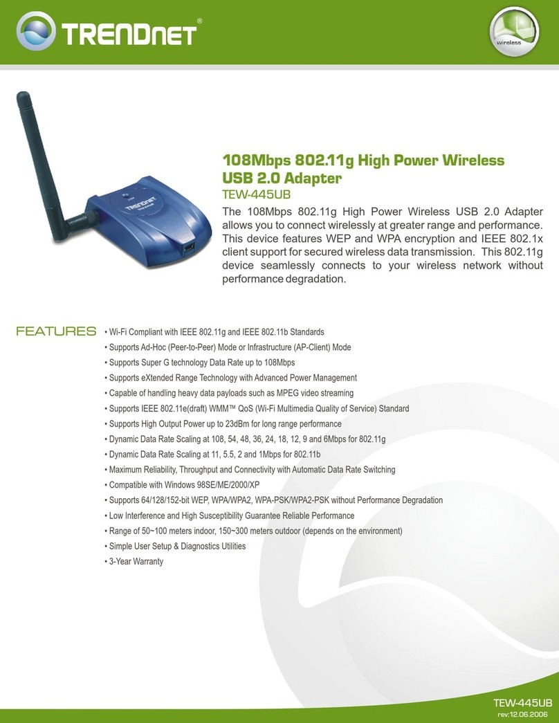 TRENDnet TEW-445UB User manual