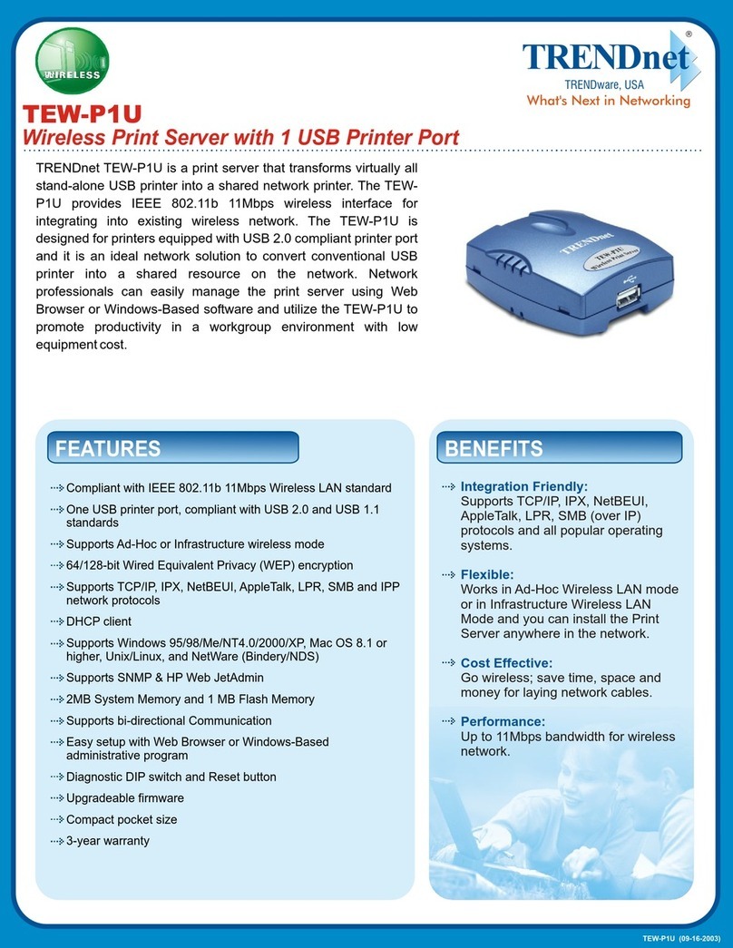 TRENDnet TEW-P1U User manual