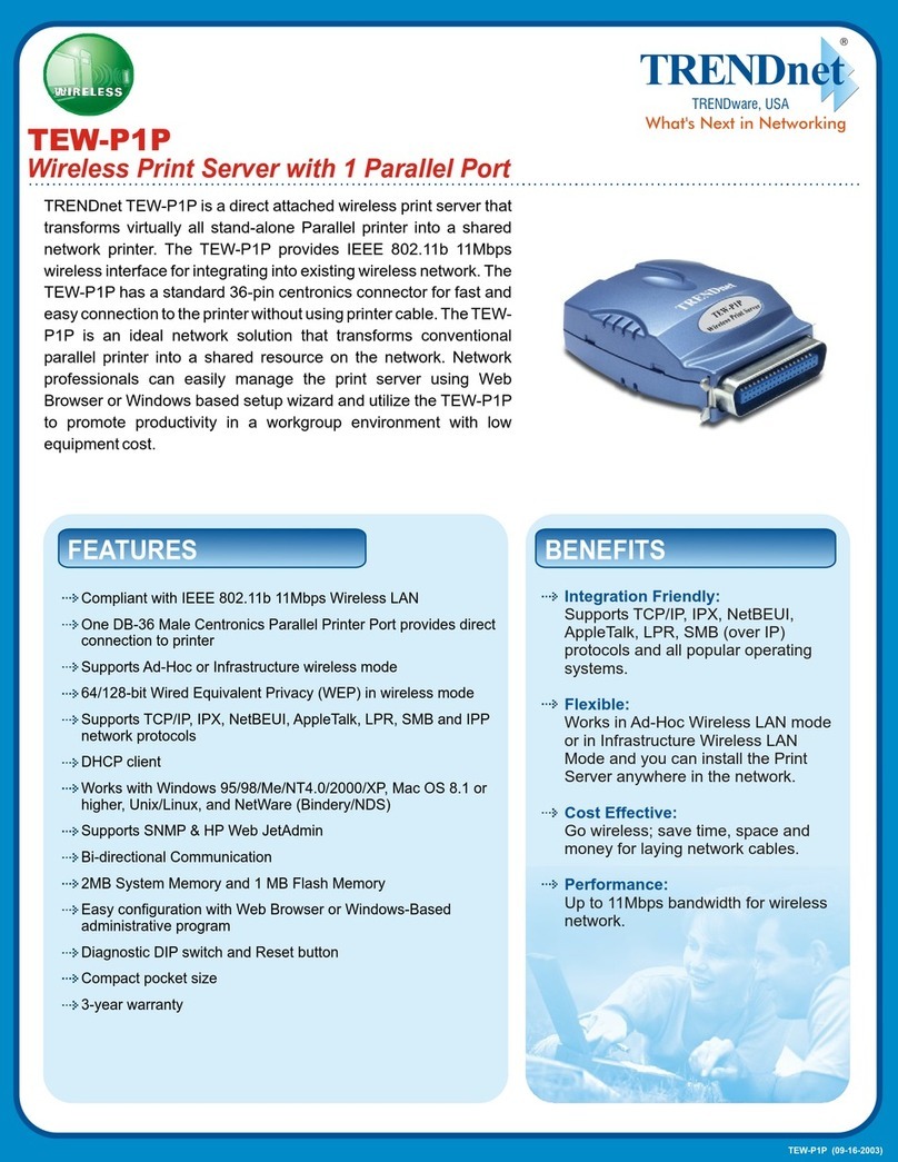 TRENDnet TEW-P1P Specifications