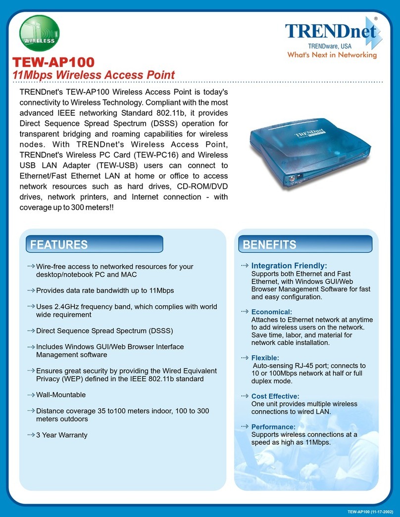 TRENDnet TEW-AP100 User manual