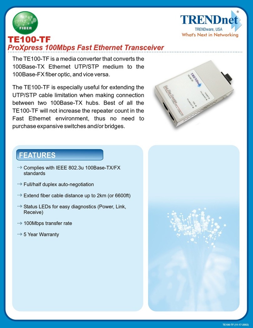 TRENDnet TE100-TF Specifications
