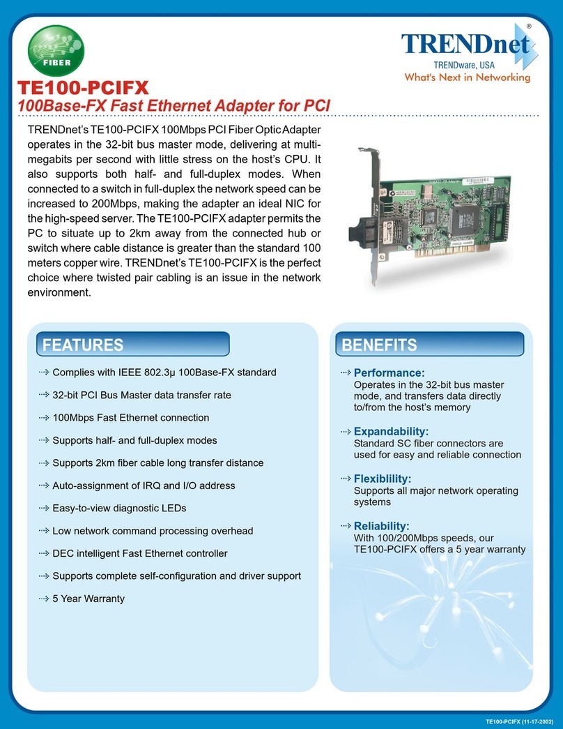 TRENDnet TE100-PCI User manual