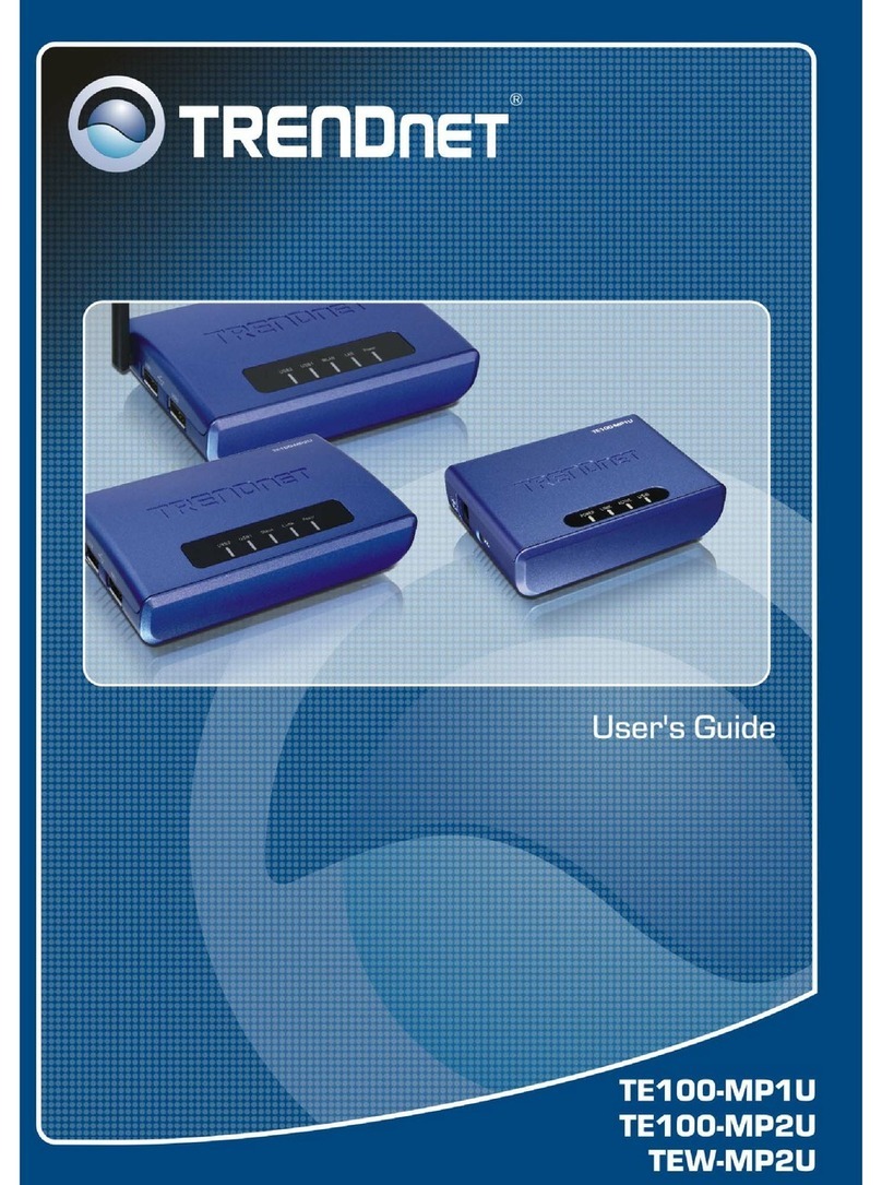 TRENDnet TE100-MP1U - Multi-Function Print Server User manual