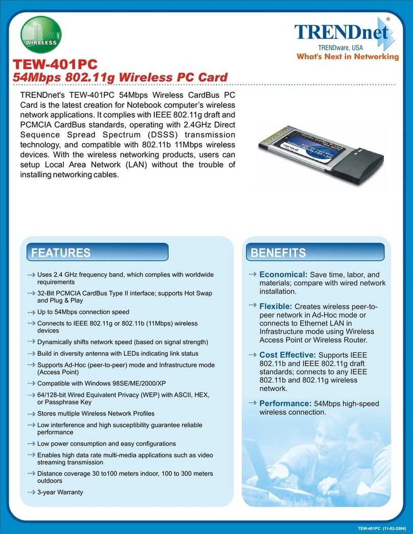 TRENDnet TEW-401PC Specifications